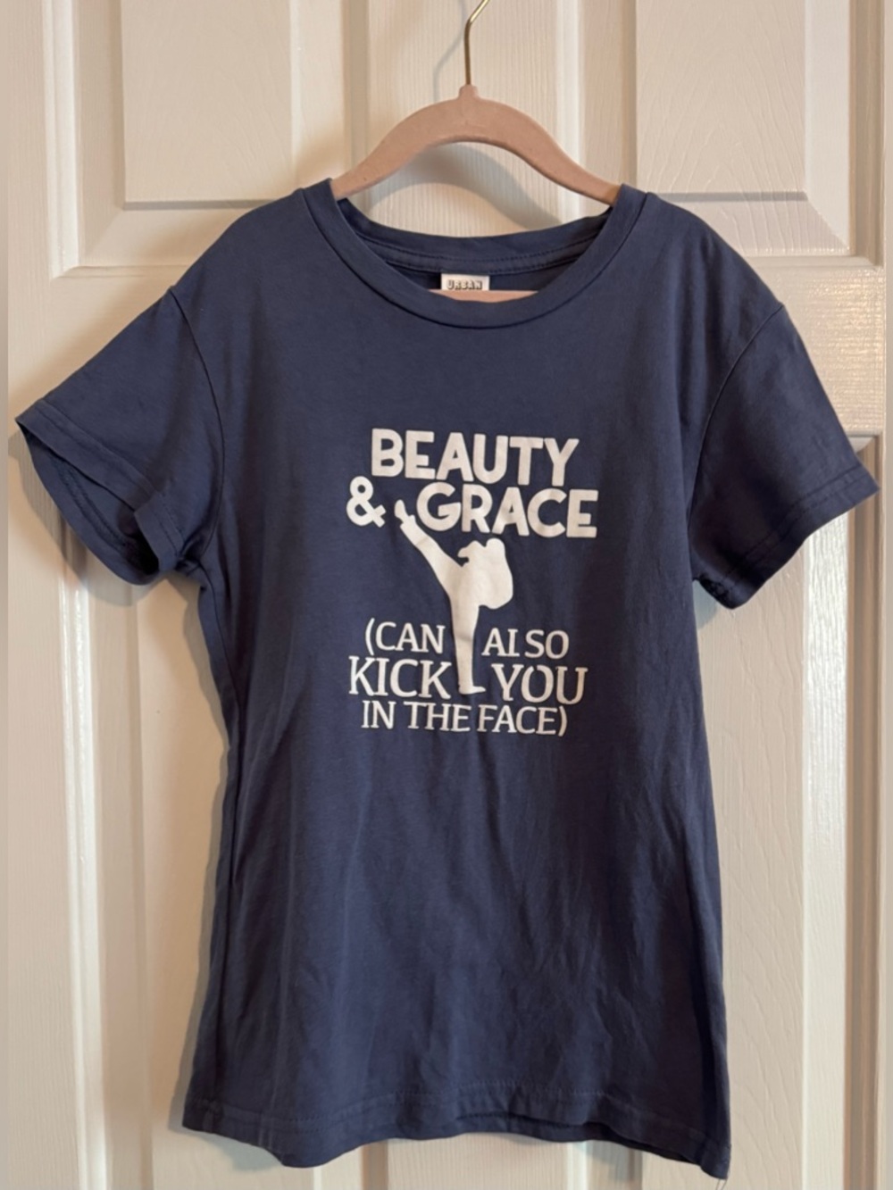 Urban Smalls Beauty & Grace Navy Short Sleeve Tee